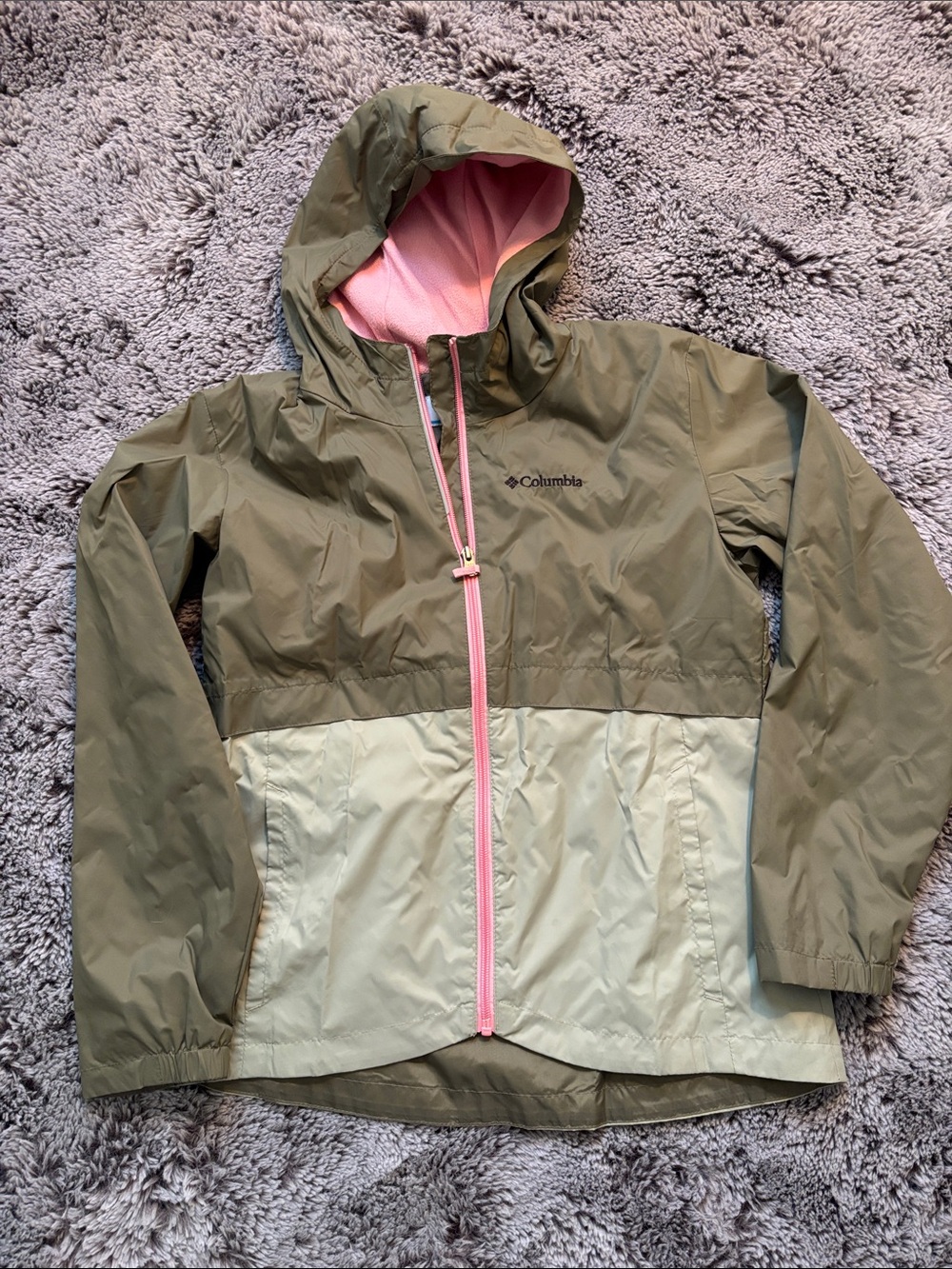 Columbia Girls Hooded Rain Jacket